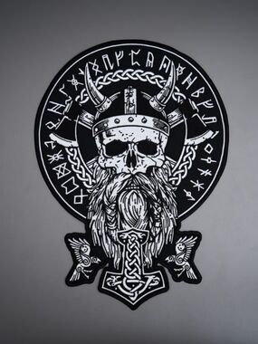 Odin Large Iron On Patch Viking